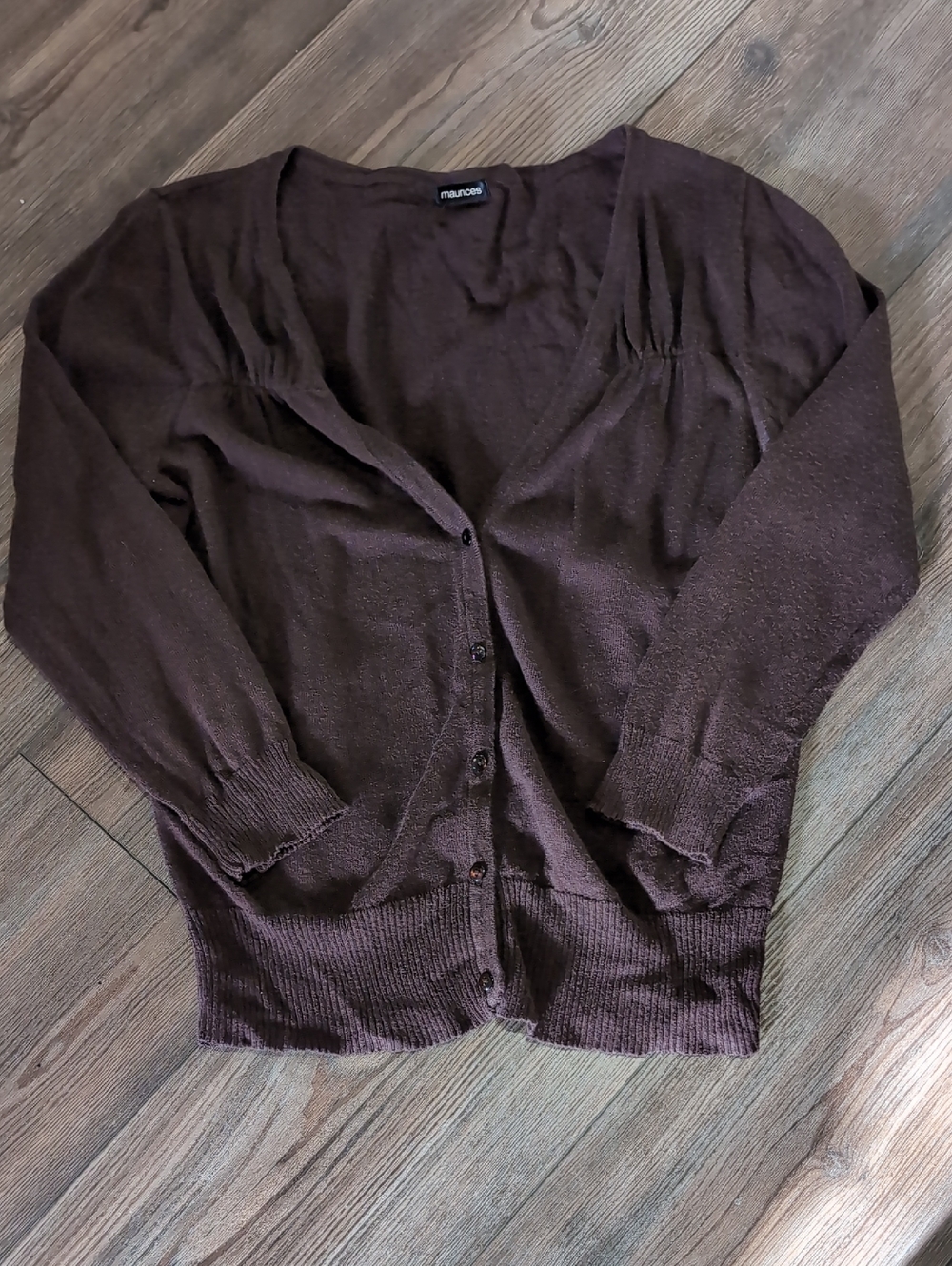 Maurice's Brown Cardigan Small